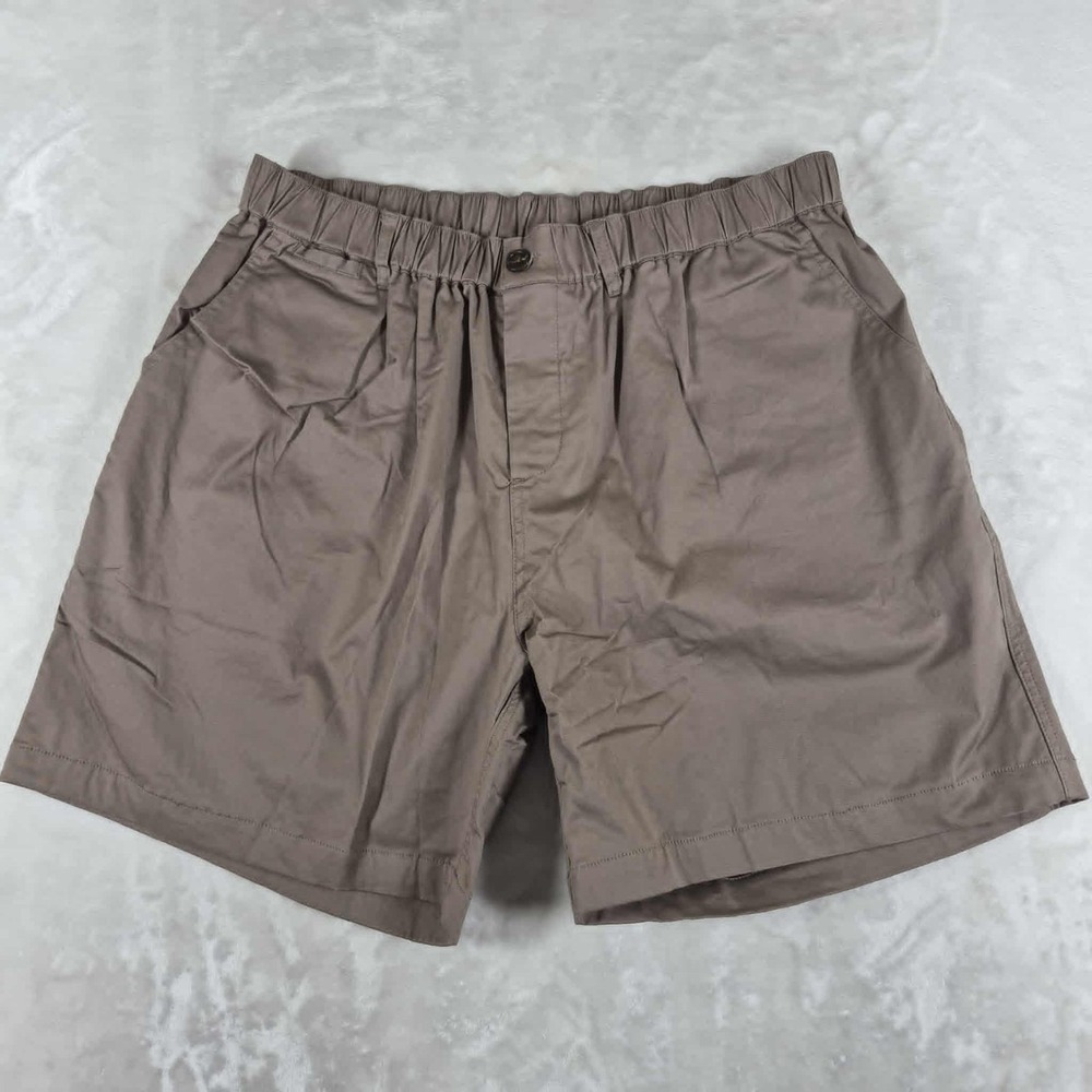 Woof Clothing Chino Shorts Men's Large Brown Lined 7" Inseam Casual Comfort